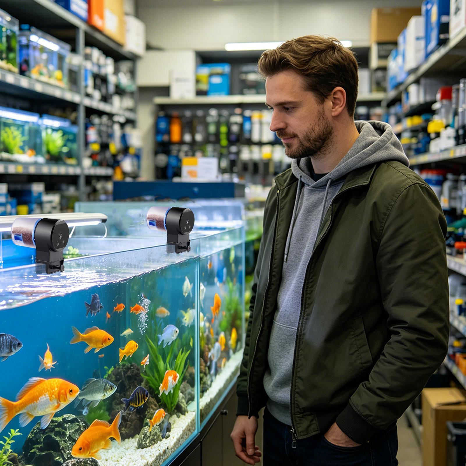 موزع طعام أوتوماتيكي للأسماك ق - مراجعة Aquarium Fish Auto Feeder وسعره