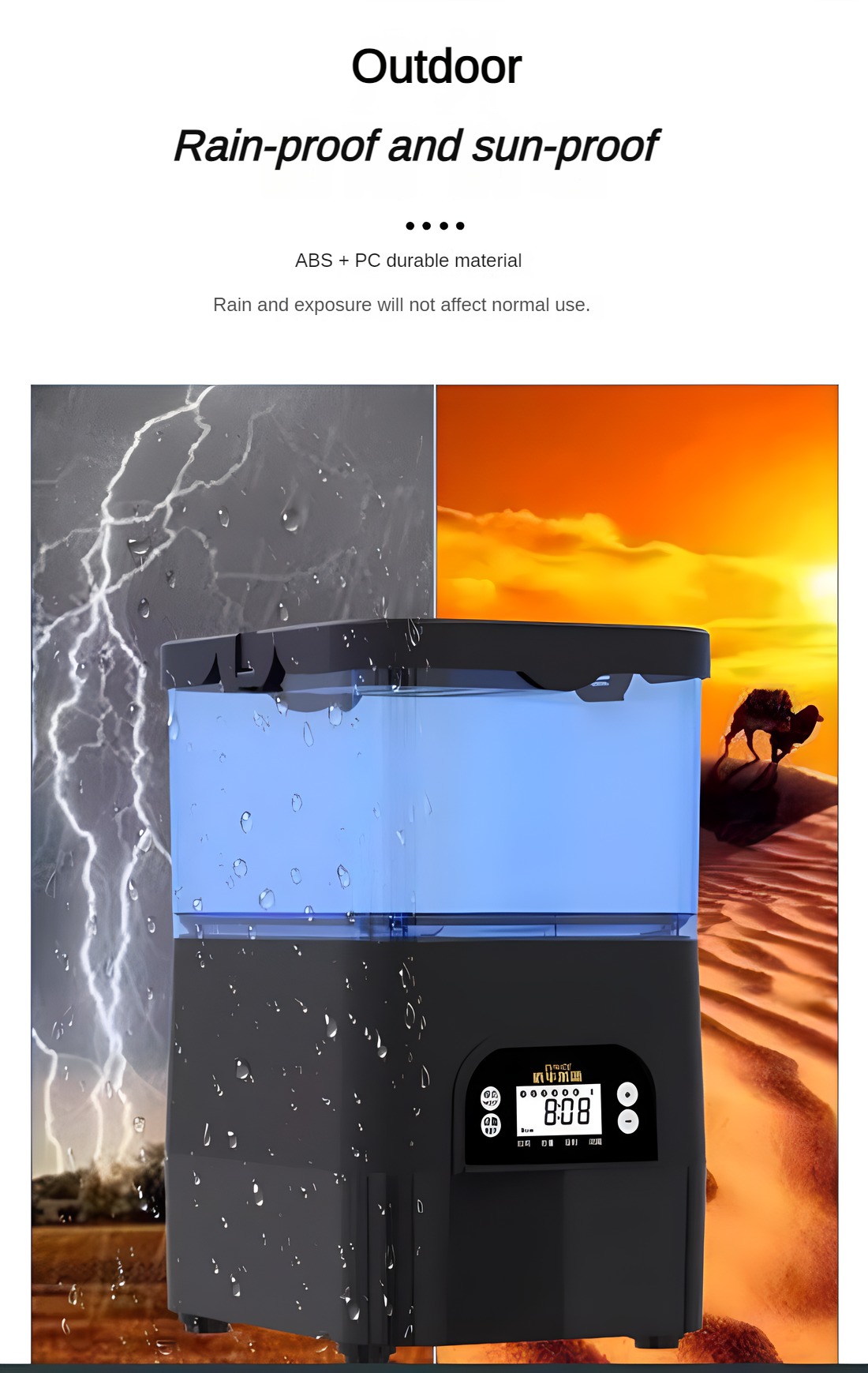 مغذي أسماك شمسي أوتوماتيكي من  - مراجعة Aquarium Fish Auto Feeder وسعره