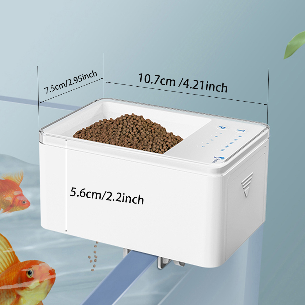 100 مللي سعة كبيرة وحدة تغذية  - مراجعة Aquarium Fish Auto Feeder وسعره