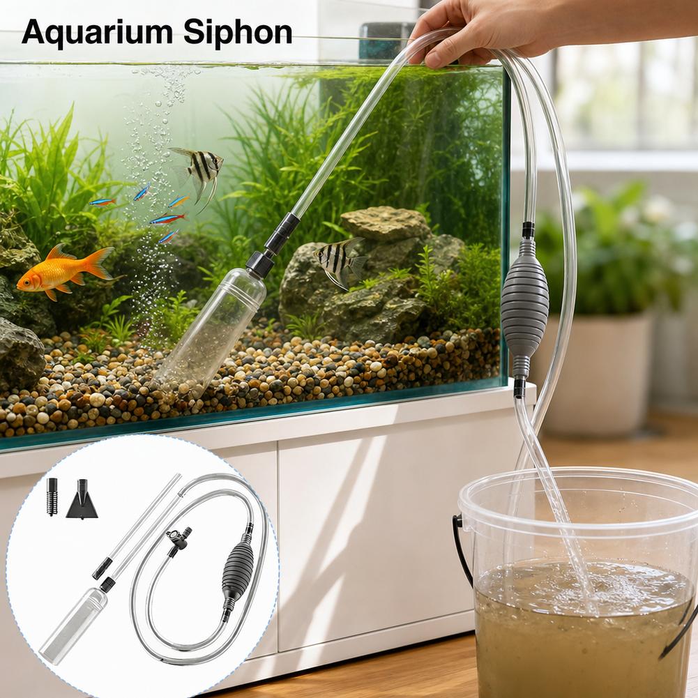 مضخة يدوية لتغيير مياه حوض الس - مراجعة Aquarium Fish Maintenance وسعره