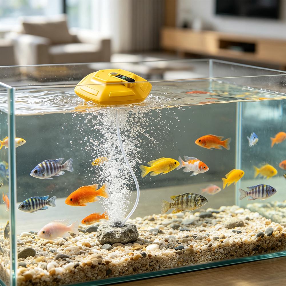 مضخة أكسجين لاسلكية قابلة لإعا - مراجعة Aquarium Fish Maintenance وسعره