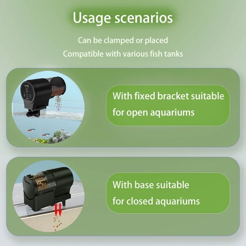 وحدة تغذية خزان الأسماك، وحدة  - مراجعة Aquarium Fish Auto Feeder وسعره