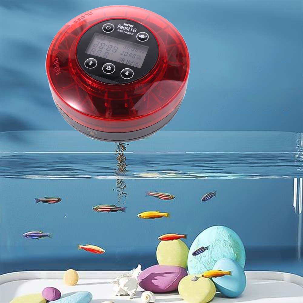 موزع طعام أوتوماتيكي للأسماك م - مراجعة Aquarium Fish Auto Feeder وسعره