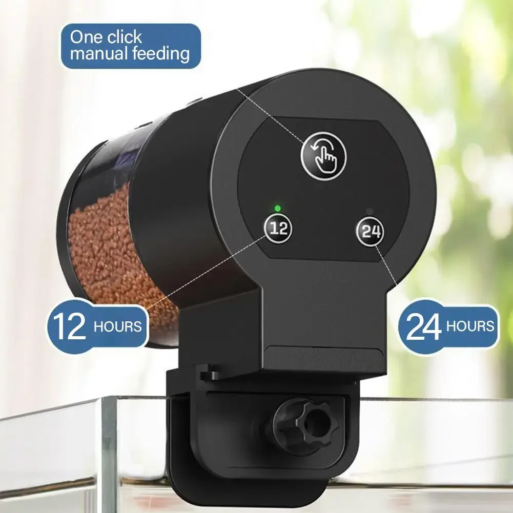 خزان الأسماك المغذية الذكية تو - مراجعة Aquarium Fish Auto Feeder وسعره