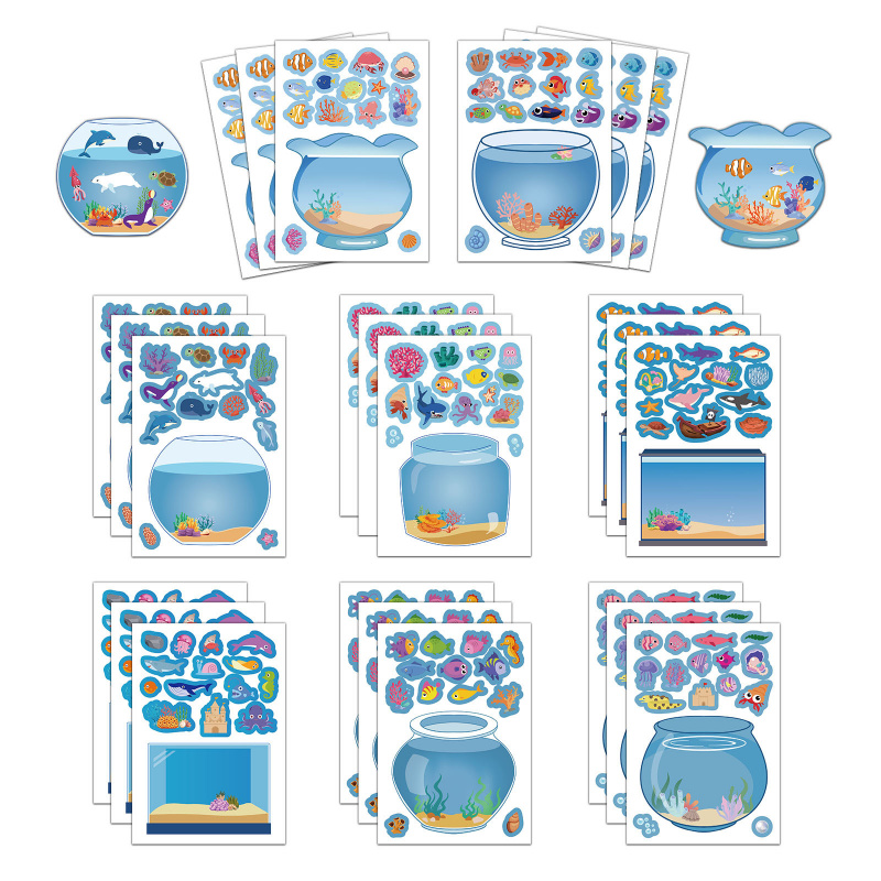 8 قطعة لطيف الكرتون حلم خزان ا - مراجعة Aquarium Fish Game وسعره