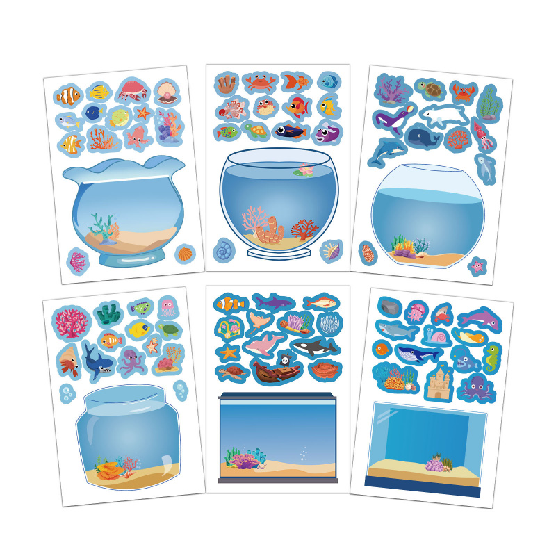 8 قطعة لطيف الكرتون حلم خزان ا - مراجعة Aquarium Fish Game وسعره